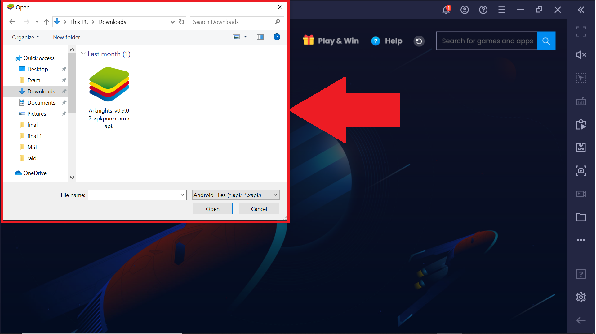 bluestacks orea-tv-app