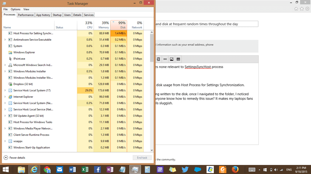 Host Process for Setting Synchronization