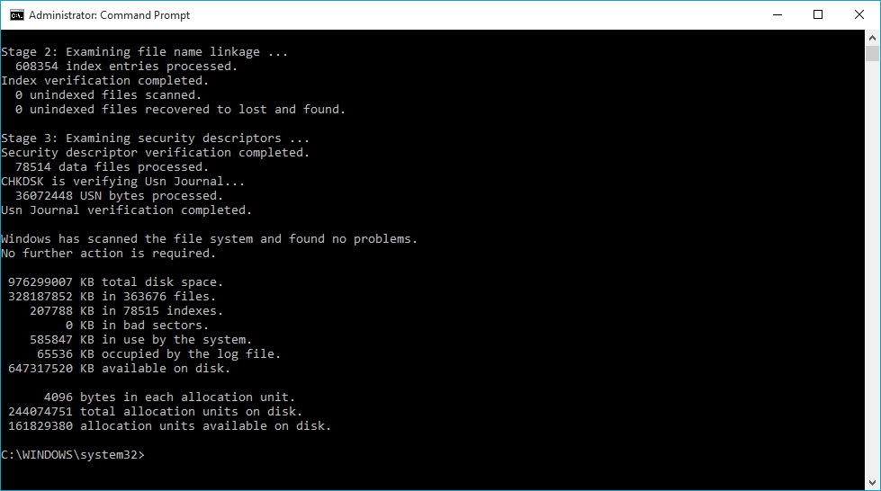 chkdsk is not available for raw drives