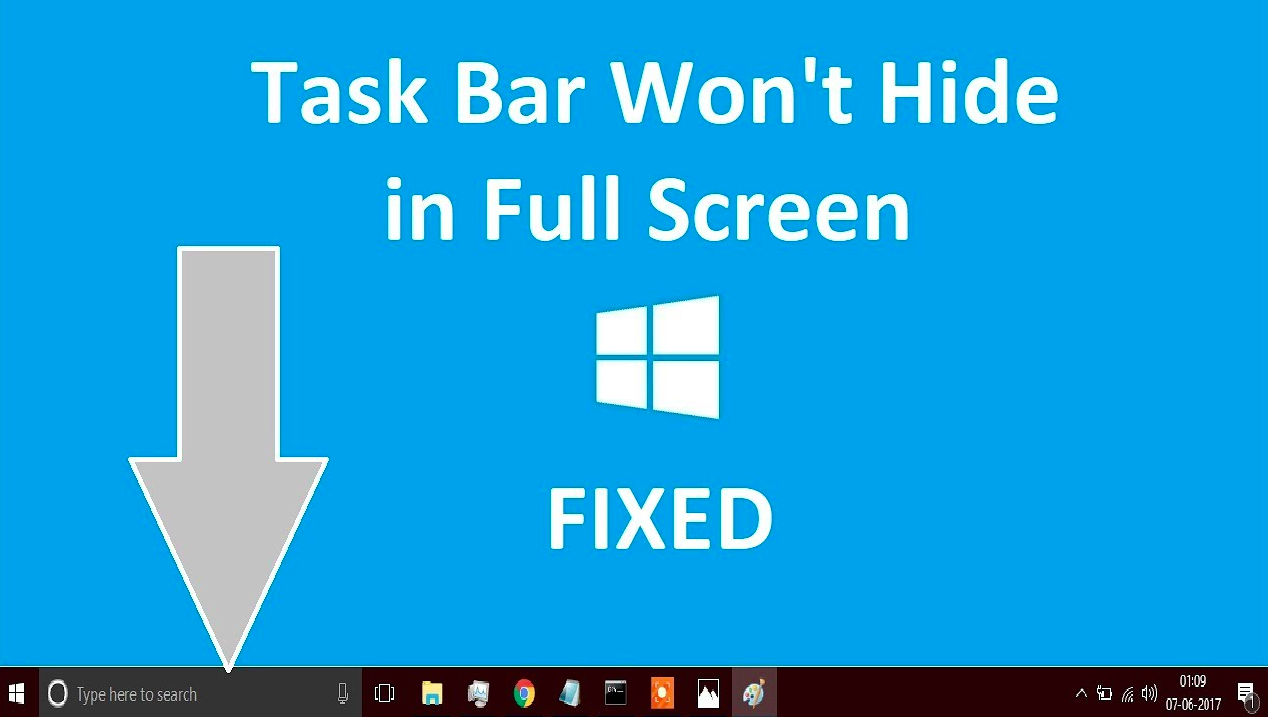 taskbar won't hide in fullscreen
