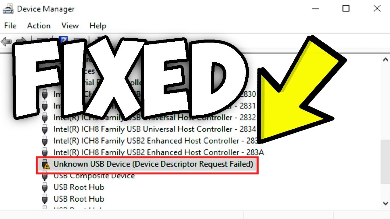 device descriptor request failed