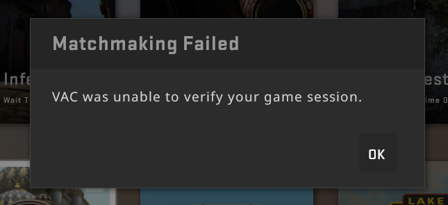 VAC was unable to verify your game session