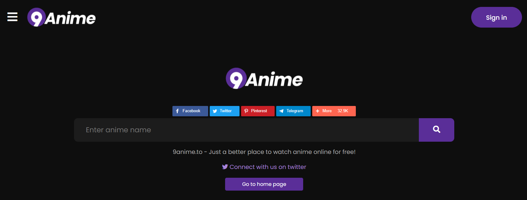 9Anime website