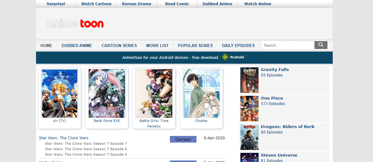 Anime Toon website