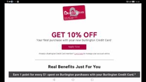 Burlington Credit Card Activate
