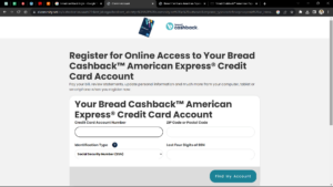 Bread Cashback Credit Card Password